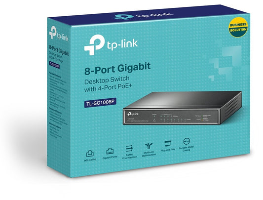 TP-LINK SWITCH 8-PORT GIGA WITH 4PORT POE 64W TP-LINK