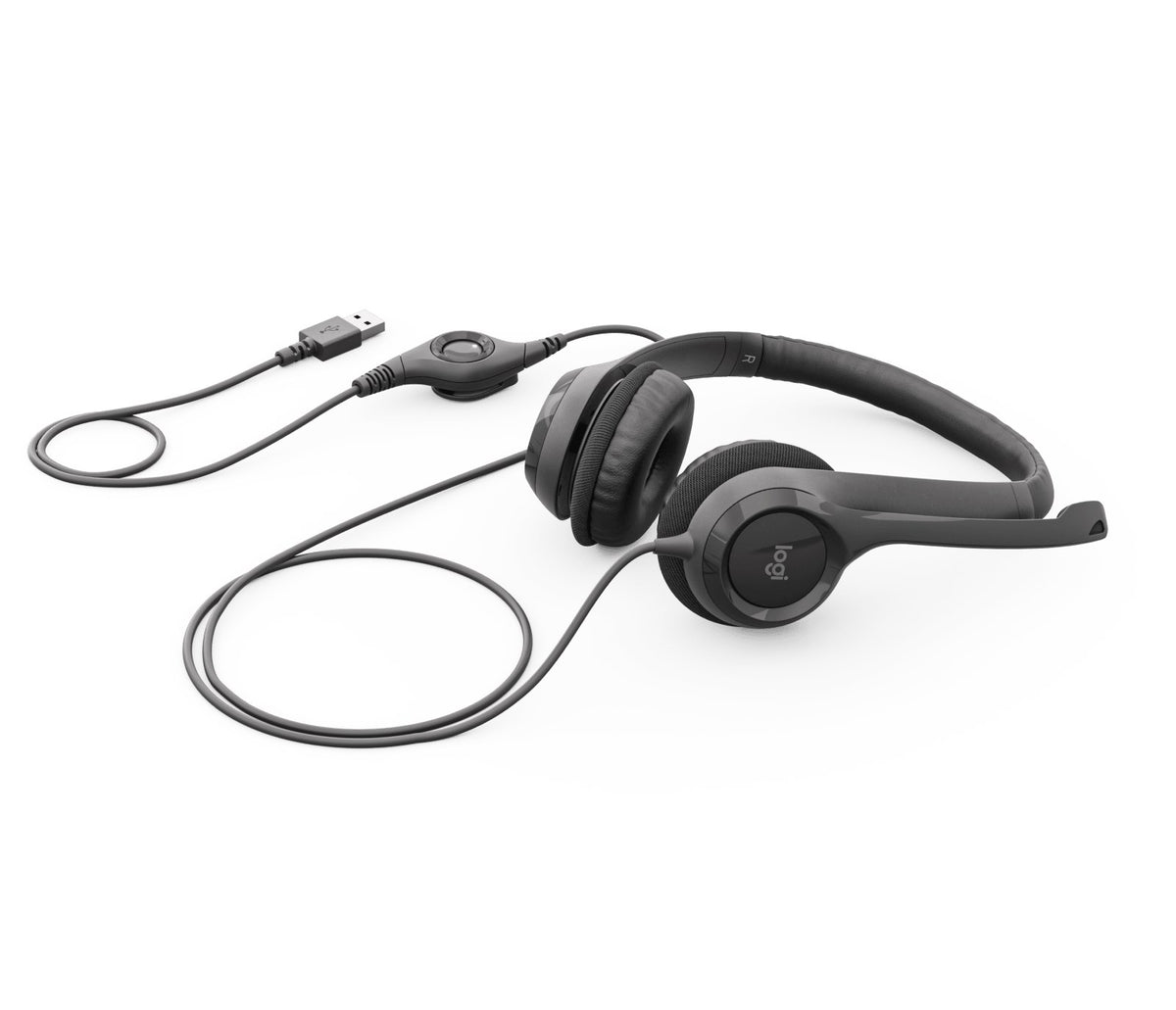 Logitech USB Headset H390 -graphite