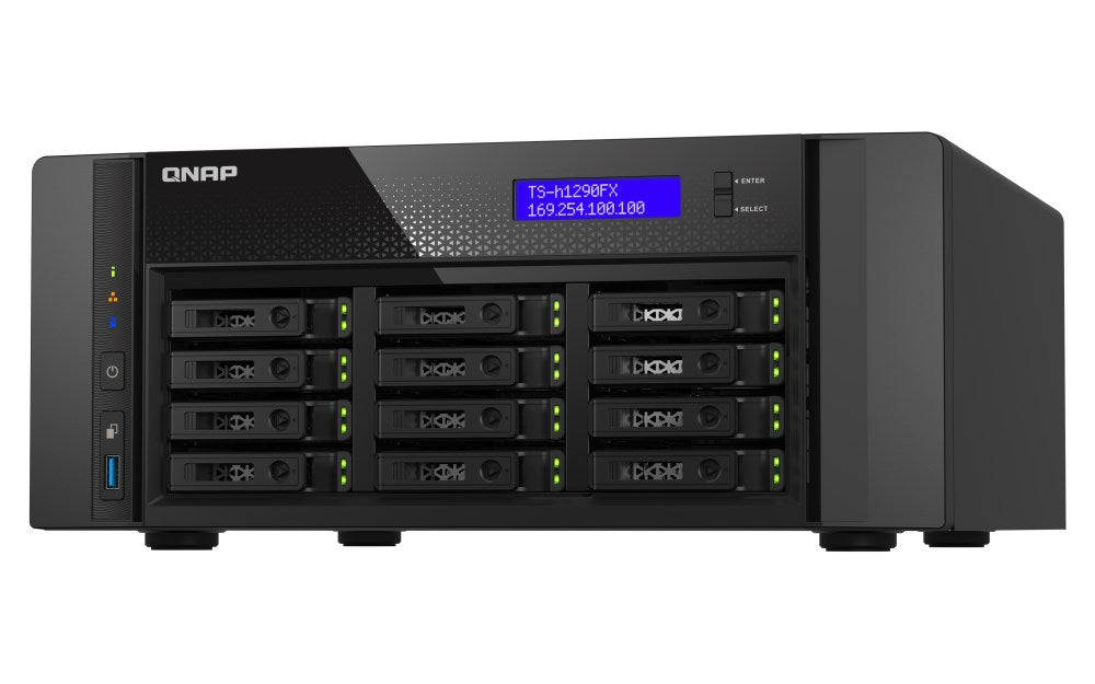 QNAP NAS 12-BAY U.23 NVME All flash ZFS 25GbE