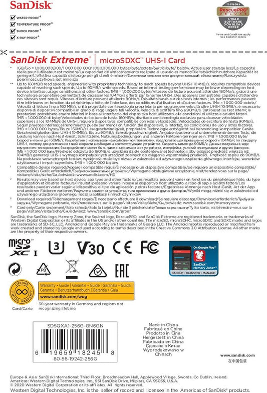 SanDisk 256GB Extreme microSDXC SanDisk