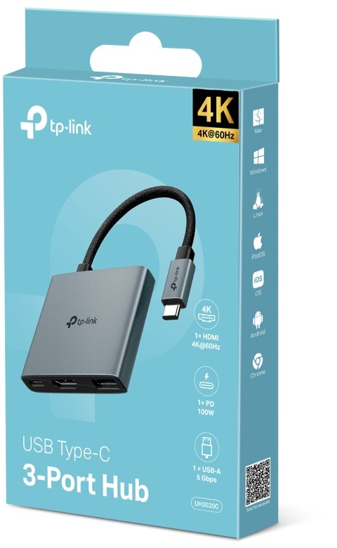 TP-Link 3-in-1 UH3020C Hub USB Type-C