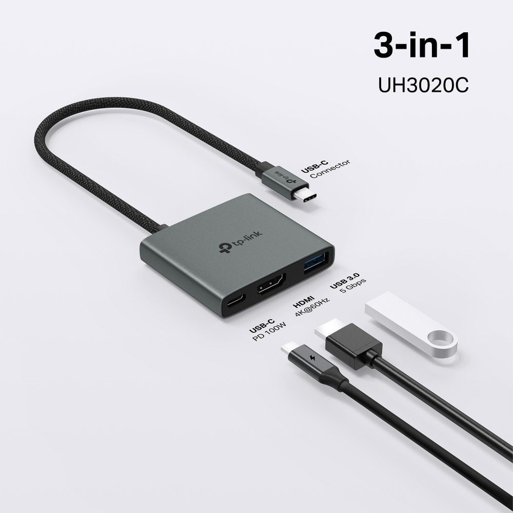 TP-Link 3-in-1 UH3020C Hub USB Type-C