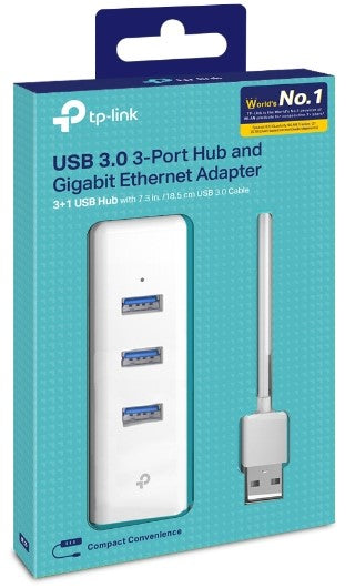 TP-LINK USB3.0 to LAN Card 10 - 100 - 1000 + 3x USB3.0