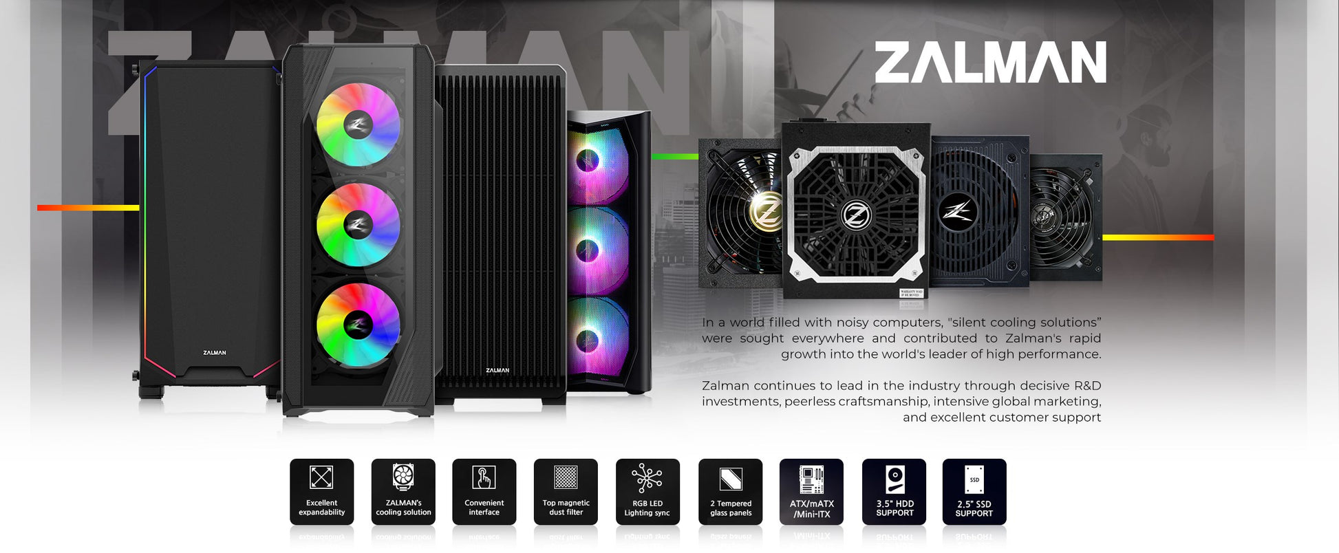 ZALMAN 800W MEGAMAX ZM800-TXII 80 PLUS POWER SUPPLY