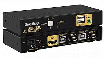 GOLD TOUCH KVM SWITCH 2 ports HDMI 2.0 GOLD TOUCH