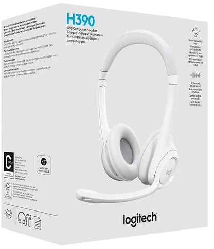 Logitech USB Headset H390 - White