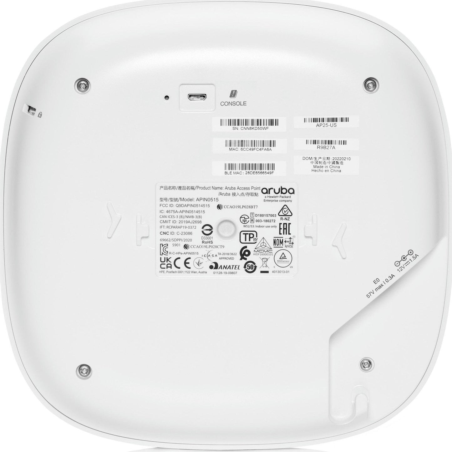 aruba ACCESS POINT Instant On AP25 Aruba