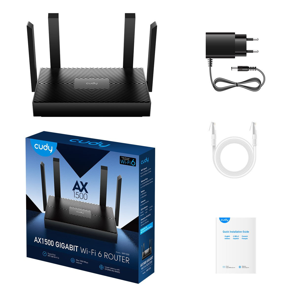 Cudy ROUTER AX1500 Dual Band Wi-Fi 6 Cudy