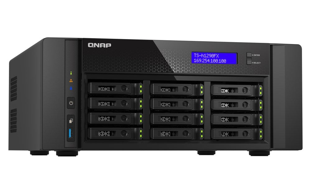 QNAP NAS 12-BAY U.23 NVME All flash ZFS 25GbE