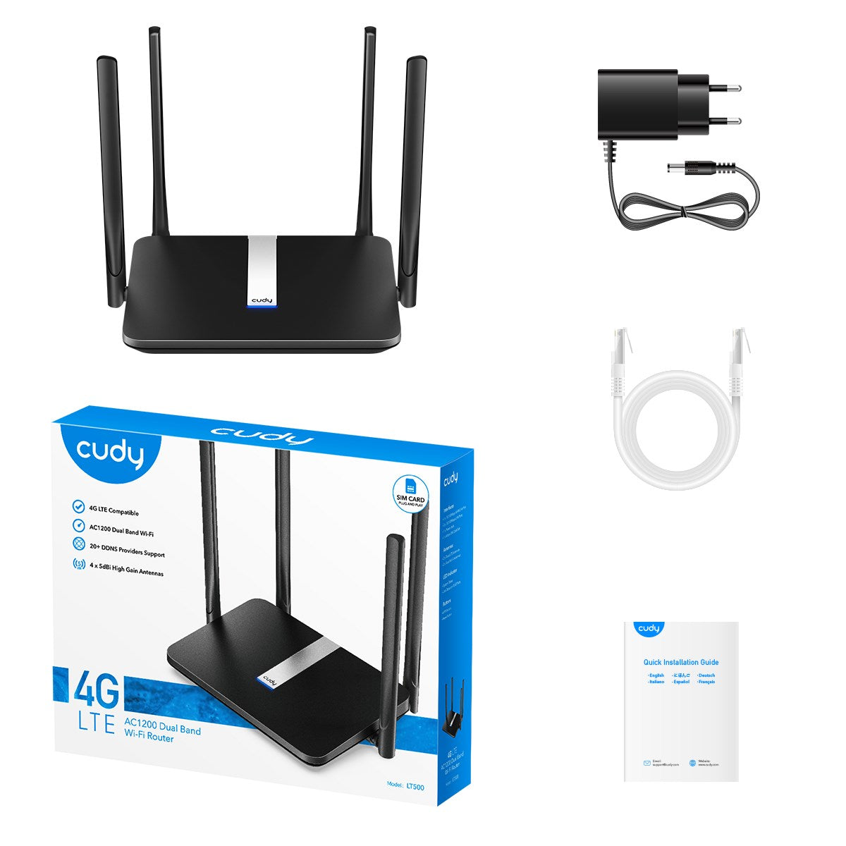 Cudy ROUTER 4G LTE AC1200 Dual-Band Wi-Fi LT500 Cudy