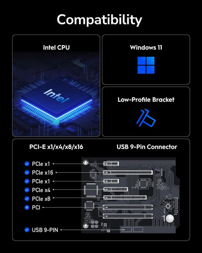 Cudy WIRELESS BE9300 Wi-Fi 7 Bluetooth 5.4 PCI-E Adapter WE9300 CUDY