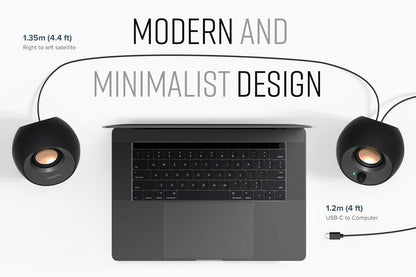Creative Pebble V3 Minimalistic 2.0 USB-C Speakers with Bluetooth® 5.0