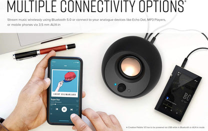 Creative Pebble V3 Minimalistic 2.0 USB-C Speakers with Bluetooth® 5.0