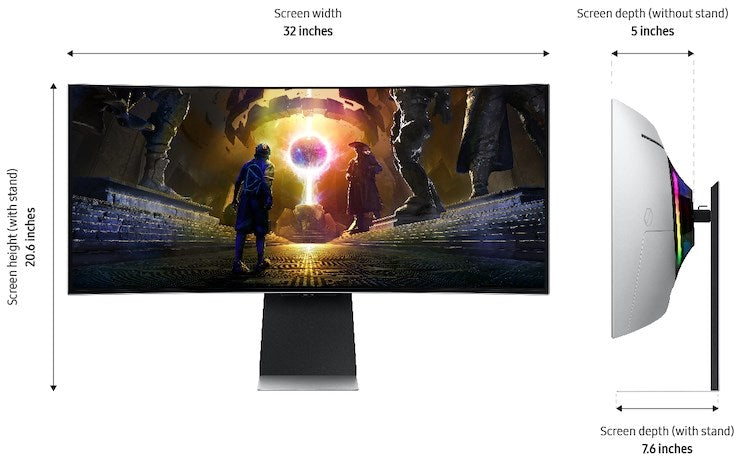 SAMSUNG 34" SMART OLED Odyssey G8 S34DG852SM 175Hz - 0.03ms