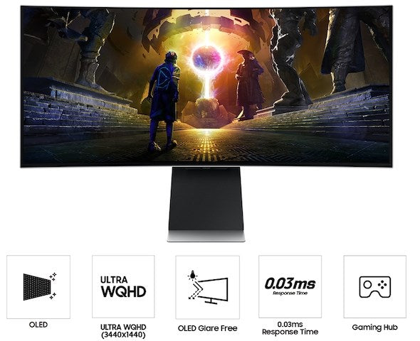 SAMSUNG 34" SMART OLED Odyssey G8 S34DG852SM 175Hz - 0.03ms