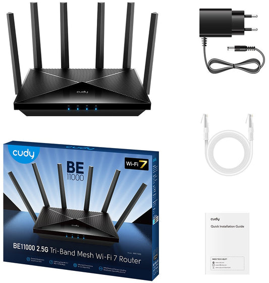 Cudy ROUTER BE6500 2.5GB Wi-Fi 7 WR650 Cudy