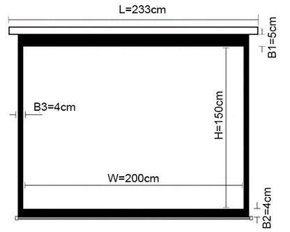 Lumi Electric Projection Screen 2x1.5m