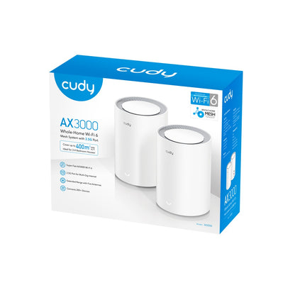Cudy MESH SYSTEM AX3000 2.5G h Wi-Fi 6 M3000 Cudy (2 pack)
