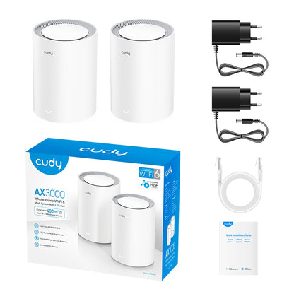 Cudy MESH SYSTEM AX3000 2.5G h Wi-Fi 6 M3000 Cudy (2 pack)