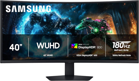 SAMSUNG 40" Odyssey G7 G75F 180Hz - UHD Curved Gaming Monitor