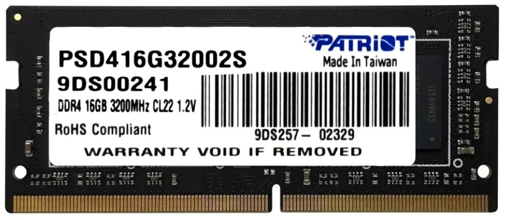 Patriot 16GB SODIMM DDR4 3200MHz PATRIOT
