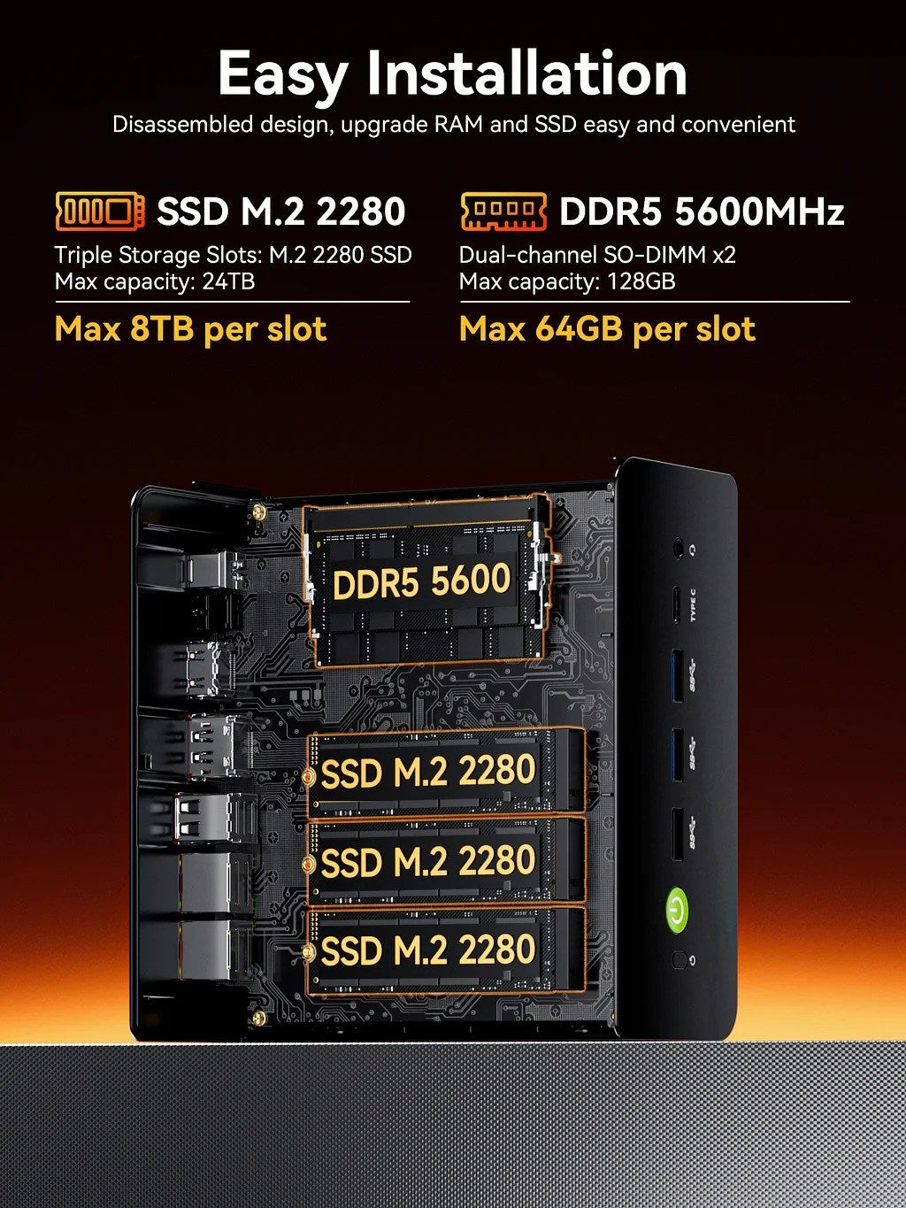 GMKtec NucBox K12 AMD R7-H255 - 32GB - 1TB