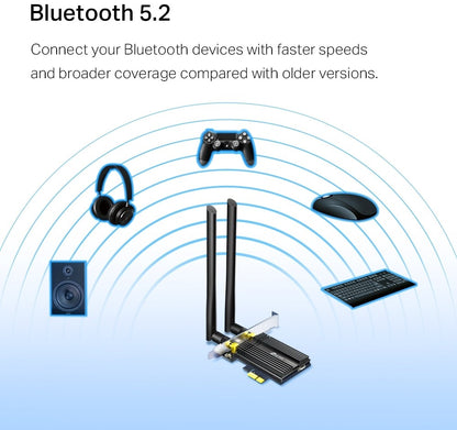 TP-LINK WIRELESS AX3000 WiFi 6 Bluetooth 5.0 PCIe Adapter Archer TX50E TP-LINK