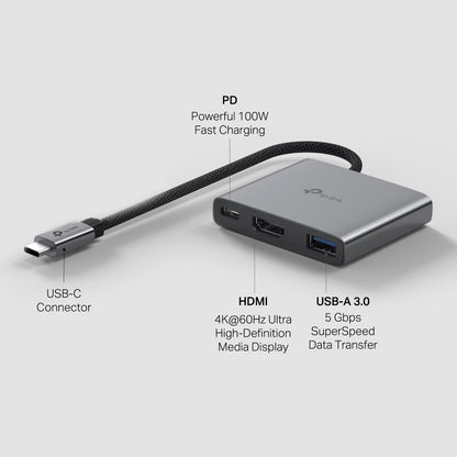 TP-Link 3-in-1 UH3020C Hub USB Type-C