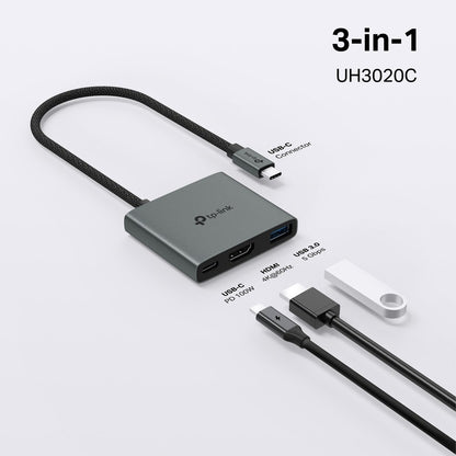 TP-Link 3-in-1 UH3020C Hub USB Type-C