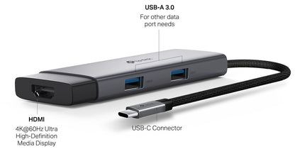 TP-Link UH5020C 5-in-1 1XHDMI 1XUSB-C PD 1XUSB-A