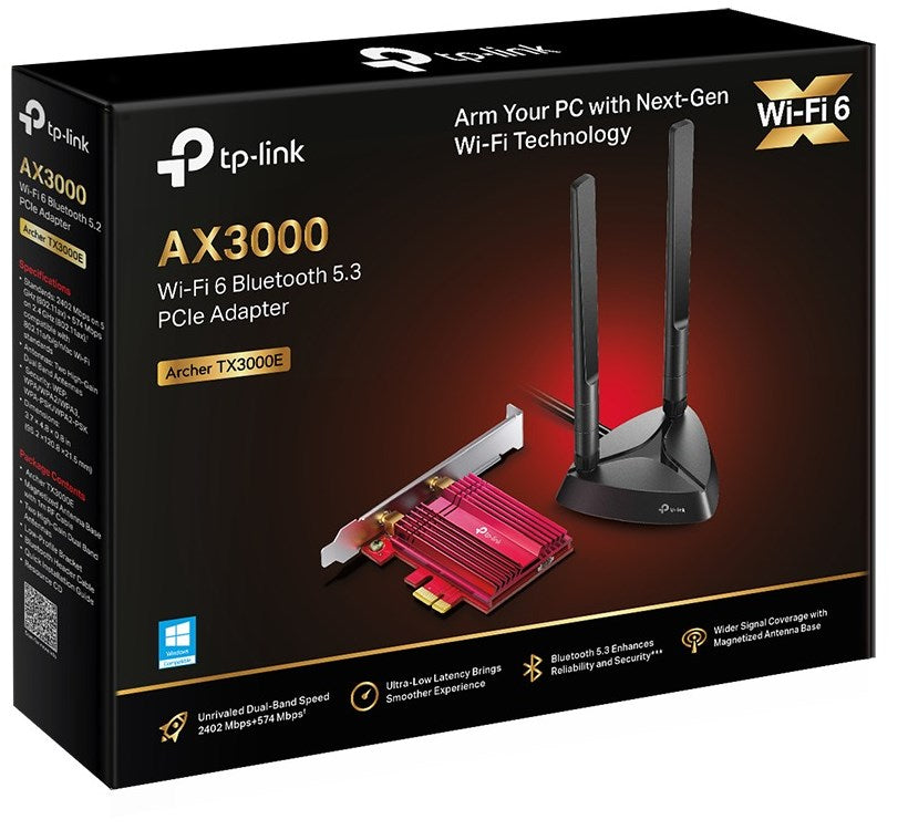 TP-LINK AX3000 WiFi 6 Bluetooth 5.0 PCIe Archer TX3000E WIRELESS
