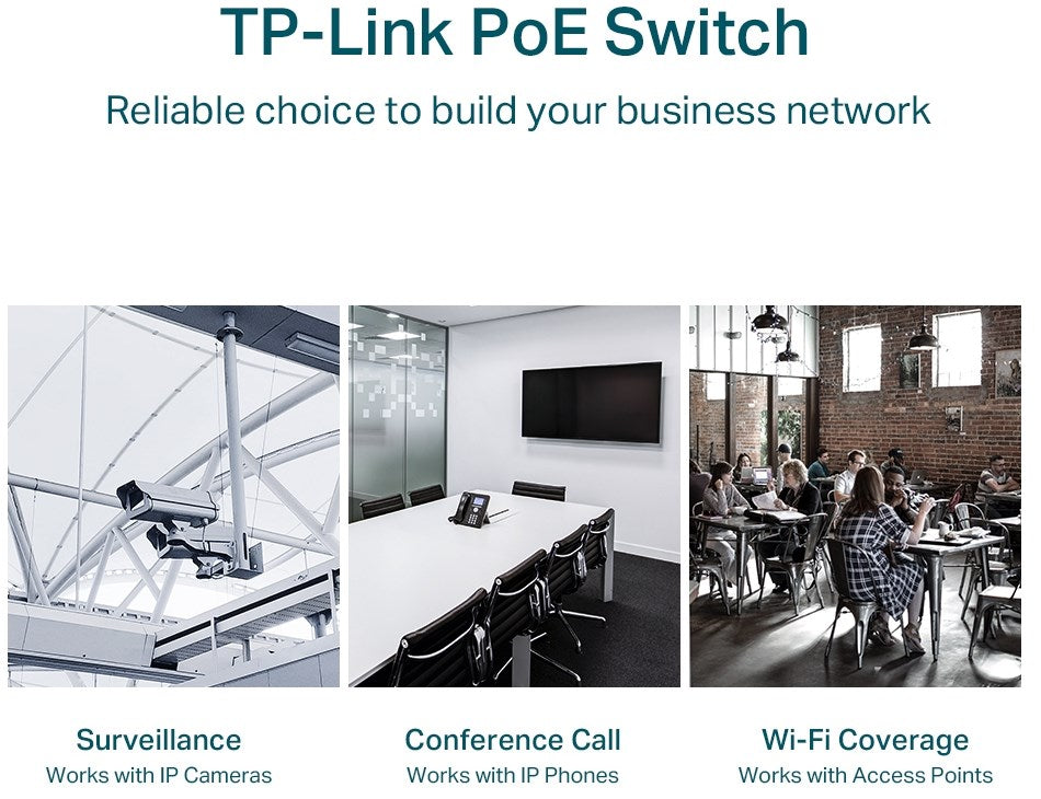 TP-LINK SWITCH 28-PORT GIGA EASY SMART WITH 24-PORT POE+ 250W TP-LINK