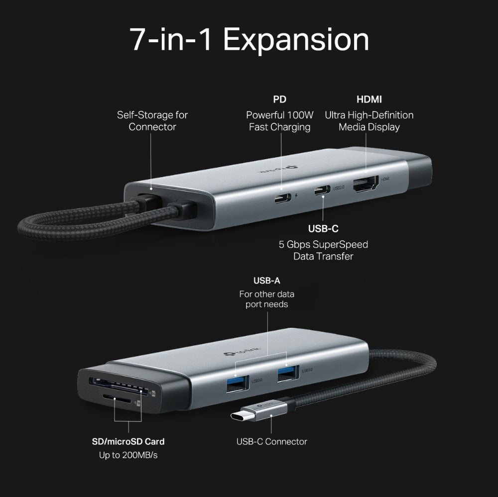 TP-LINK TP‑Link UH7020C USB Type‑C 7‑in‑1 Hub