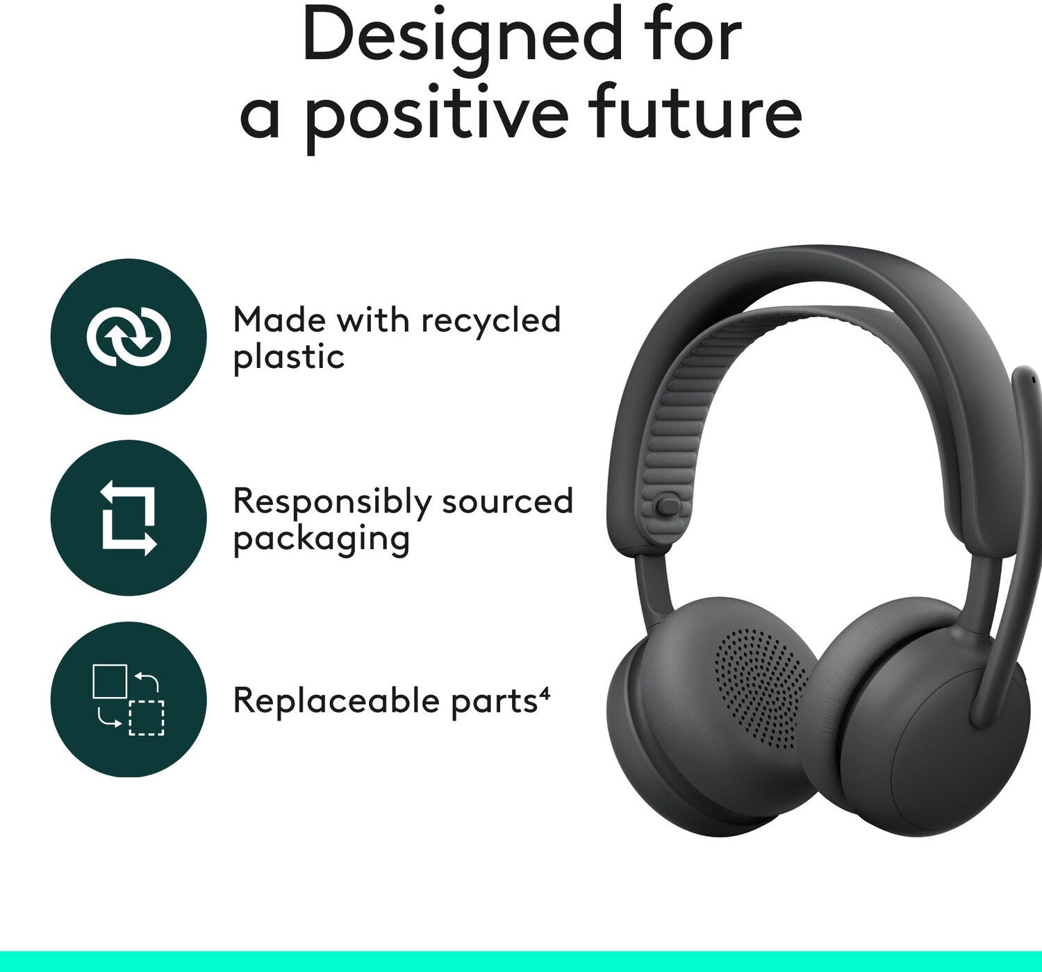 Logitech Zone Wireless 2 ES Headset for Business Graphite, UC