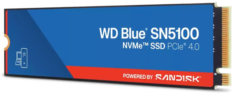 WD SSD 4TB M.2 PCIe 4.0 x4 2280 SN5100 Blue