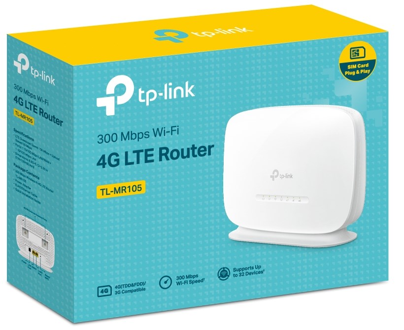 TP-LINK ROUTER TL-MR105 300 Mbps Wireless N 4G LTE TP-LINK