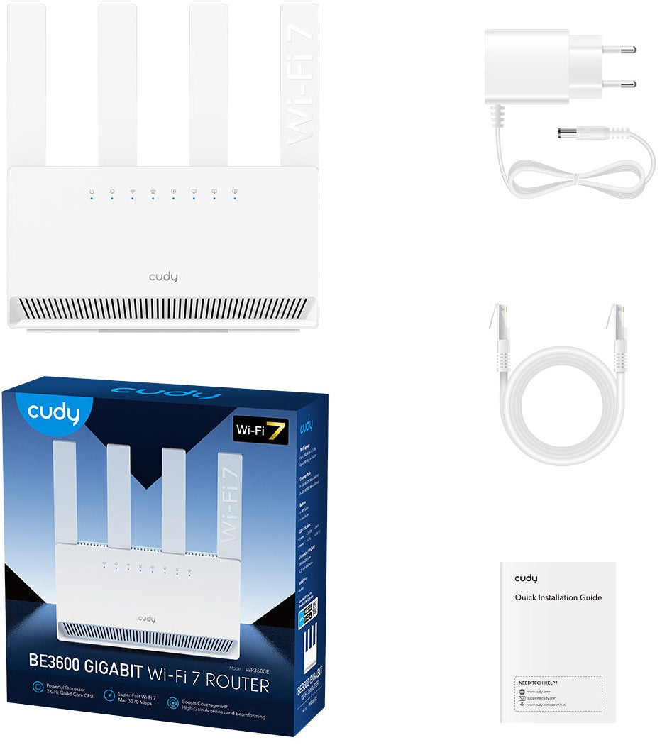 Cudy ROUTER BE3600 Gigabit Wi-Fi 7 Cudy