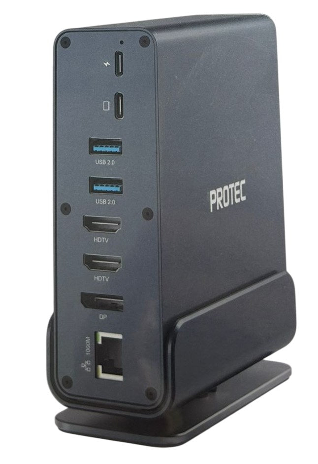 Protec 15-in-1 DM301 USB-C Hub HDMI ×2, DP, USB3 ×3, USB2 x2, USB-C, LAN Docking Station