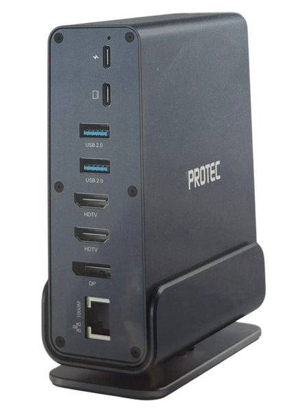 Protec 15-in-1 DM301 USB-C Hub HDMI ×2, DP, USB3 ×3, USB2 x2, USB-C, LAN Docking Station