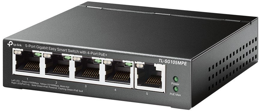 TP-LINK SWITCH 5-PORT GIGA EASY SMART WITH 4-PORT POE+ 120W TP-LINK