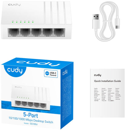 Cudy SWITCH 5-PORT Gigabit Switchwith USB-C GS105U Cudy