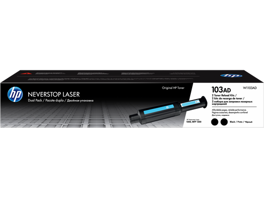 HP זוג טונרים Neverstop 103A מקורי W1103AD