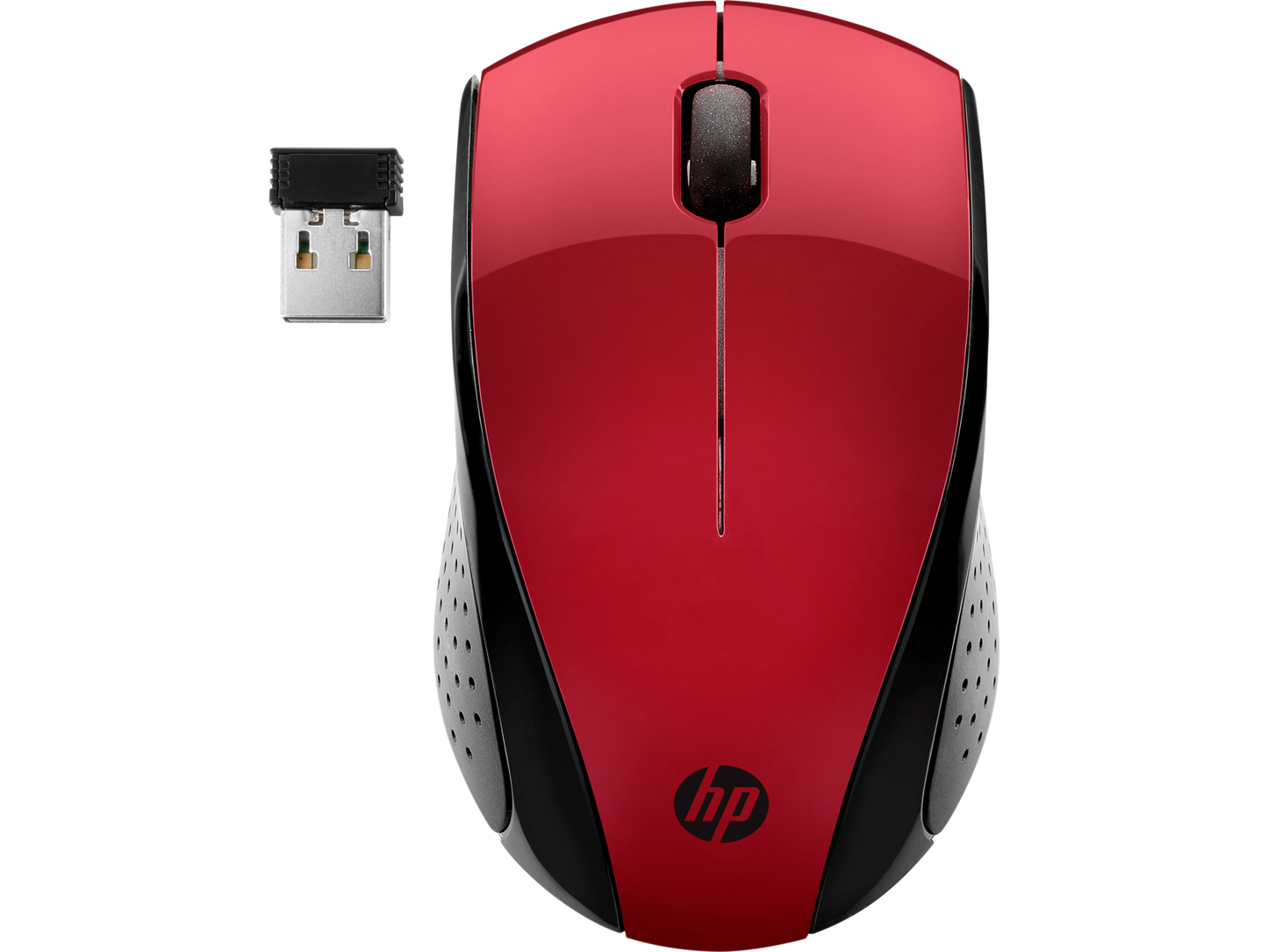 HP עכבר HP אופטי אלחוטי - דונגל ננו 220 אדום