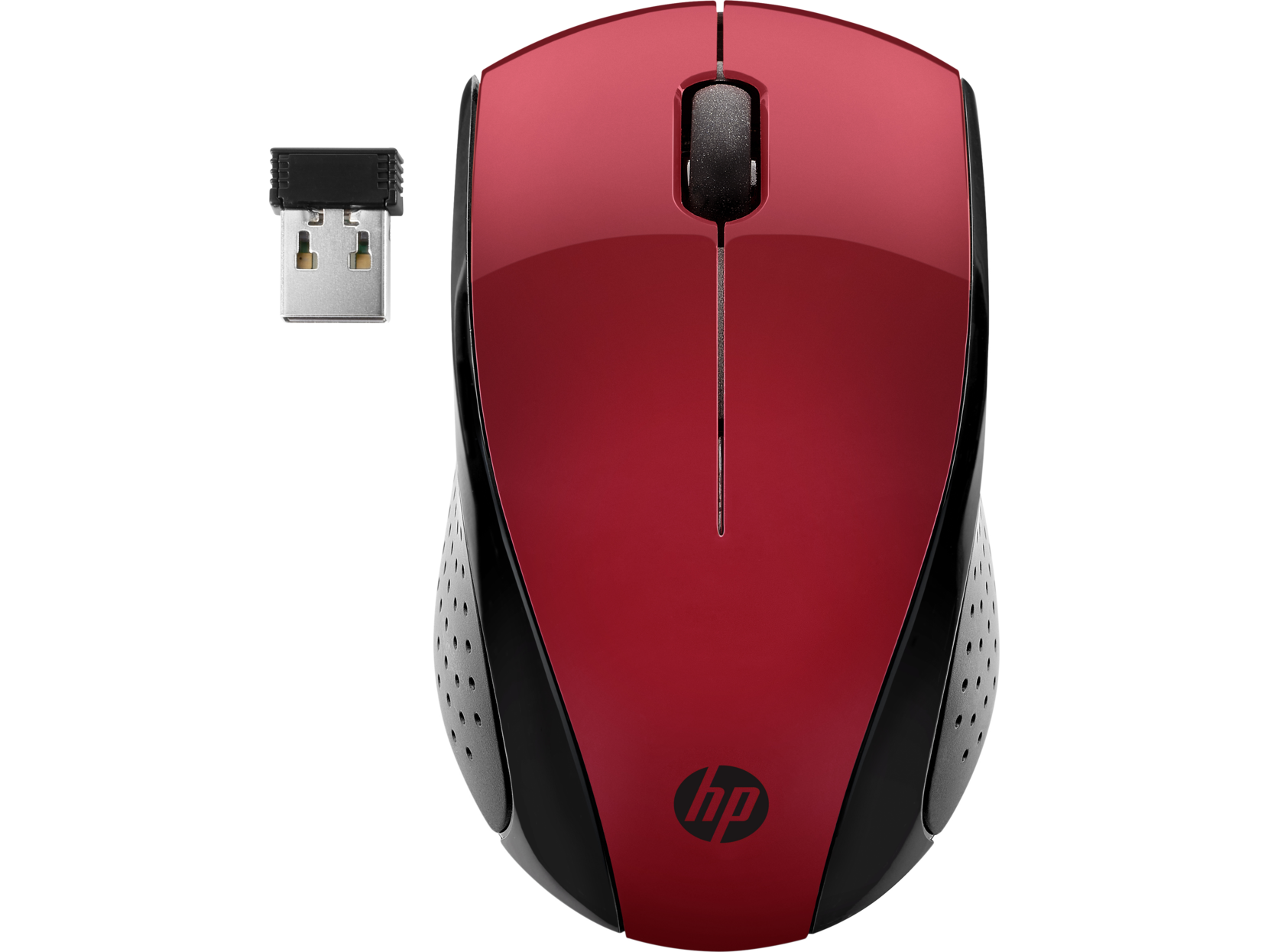 HP עכבר HP אופטי אלחוטי - דונגל ננו 220 אדום