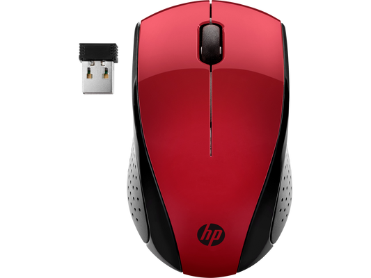 HP עכבר HP אופטי אלחוטי - דונגל ננו 220 אדום
