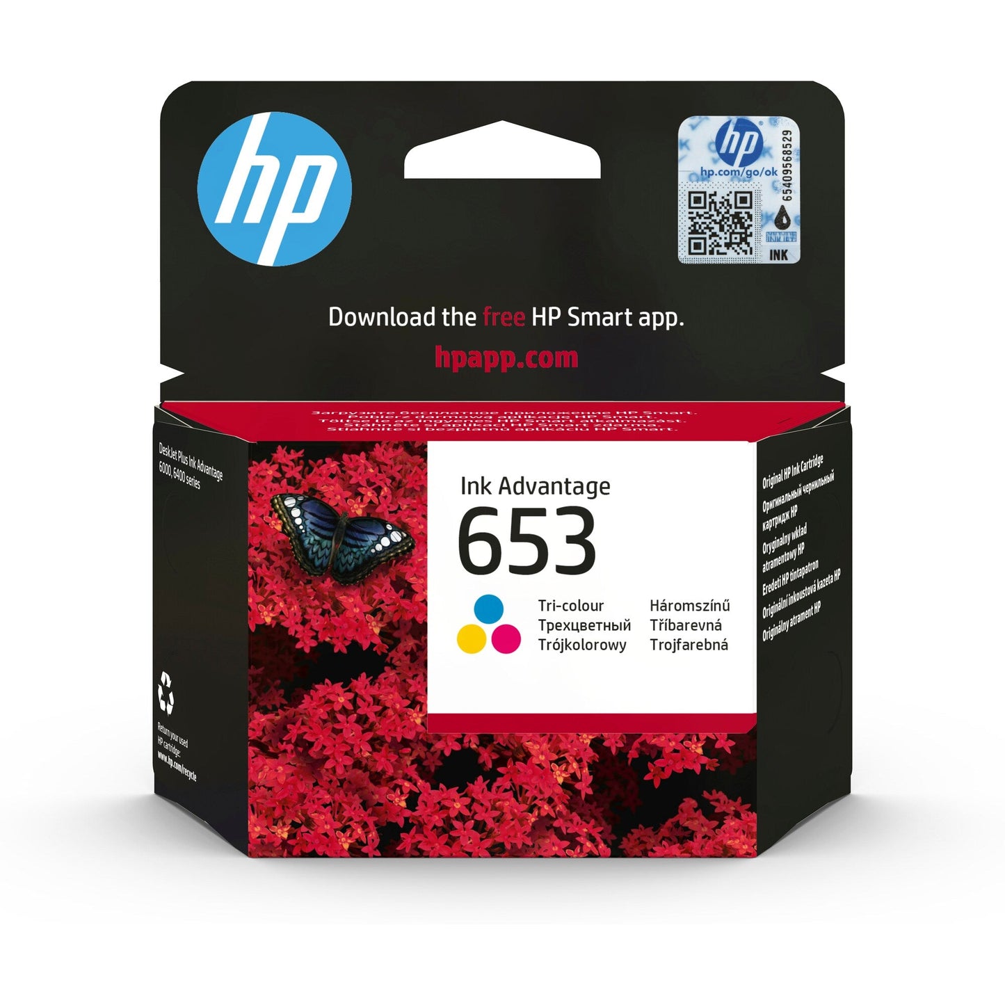 HP ראש דיו 653 צבעוני 3YM74AE 6475