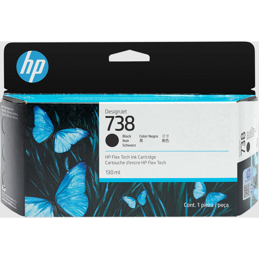 HP מילוי דיו שחור HP 738 130ml לפלוטר 498N4A T-850